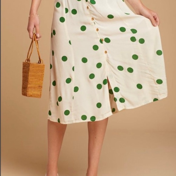 Faithfull The Brand Marin Lolita Polka Dot Skirt Size 2 - Picture 5 of 10